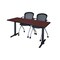 Cain Rectangle Tables > Training Tables > Cain Training Table & Chair Sets, 60 W, 24 L, 29 H, Mahogany MTRCT6024MH23BK - alternate 1
